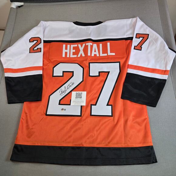 Ron Hextall #27 Philadelphia Flyers Signed Jersey Beckett Authenticated XL - Picture 1 of 16
